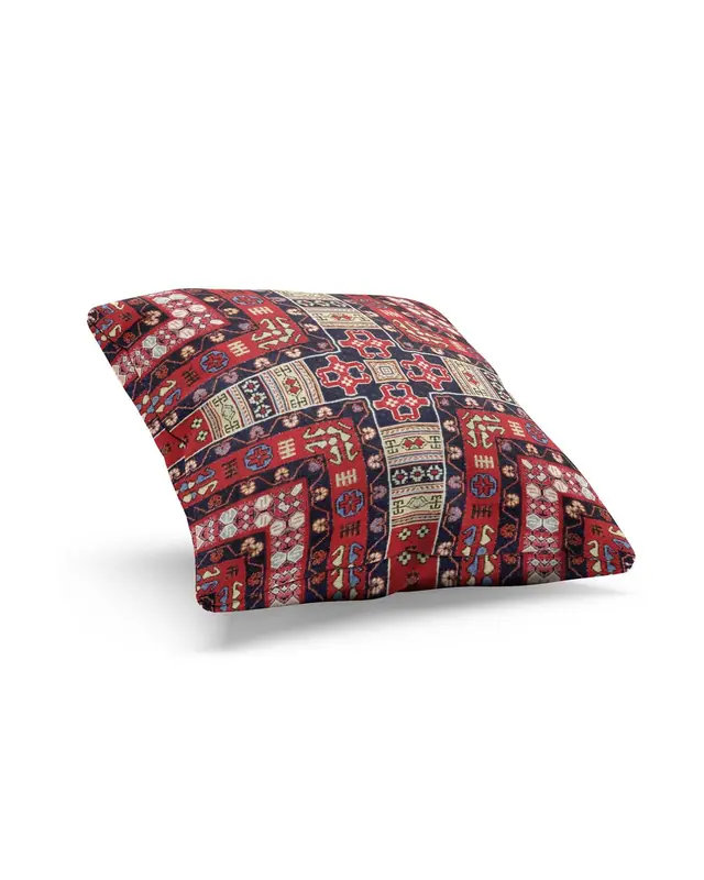 Türkiye Kilim-6 Pattern Double-Sided Printed Suede Cushion Cover - 2