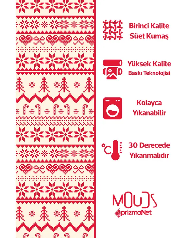 Christmas Sweater Round Easy-Care Suede-Feel Tablecloth - MSY-196 - 3