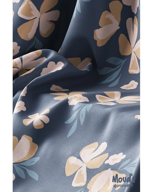 Gurun Pattern Printed Suede Table Runner - 4