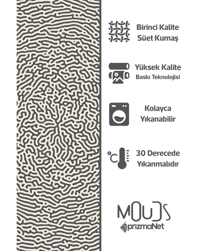 Alley 2 Patterned Suede Living Room Decorative Curtain Printed Pencil Pleat - Single Panel - PRD-1078-TK - 5