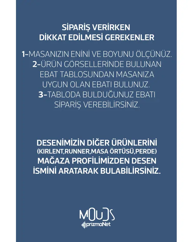 Mavi Hardal Süsleme İslamik Desenli Süet Kumaş Dertsiz Masa Örtüsü Kare ve Dikdörtgen - 7