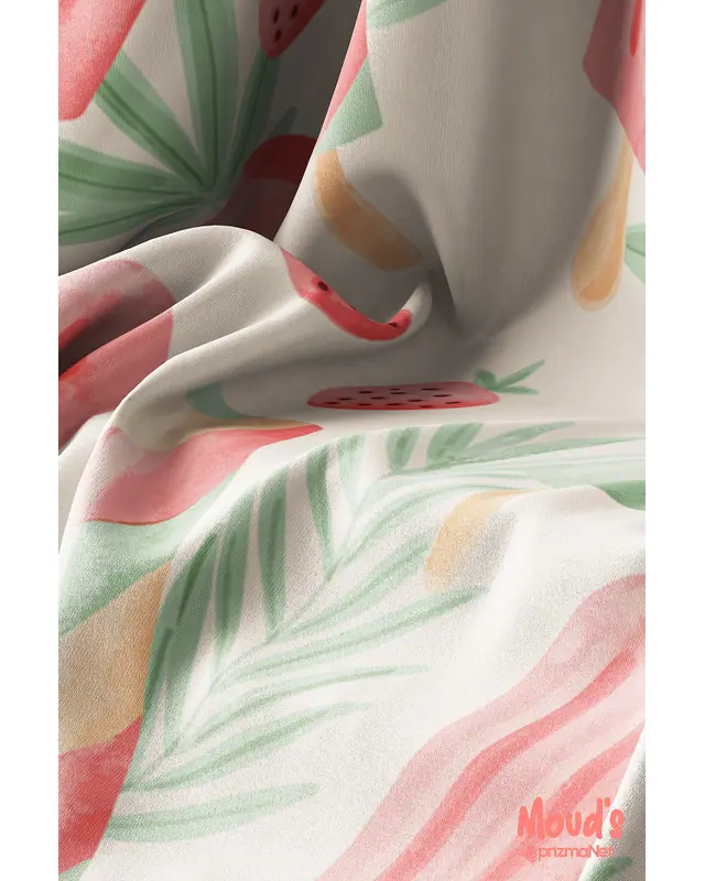 Colourful Dondurmalar Pattern Printed Suede Table Runner - 3