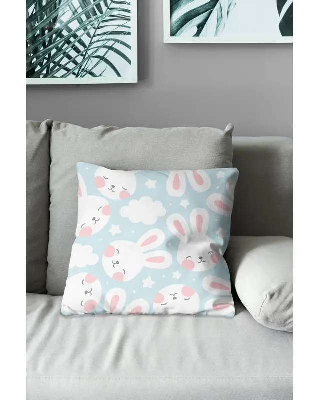Bugs Rabbit - 1 Pattern Double-Sided Printed Suede Cushion Cover - 3