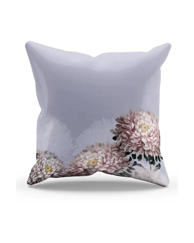Double-Sided Printed Vintage Flowers Pattern Set of 4 Coordinated Suede Cushion Cover - 3