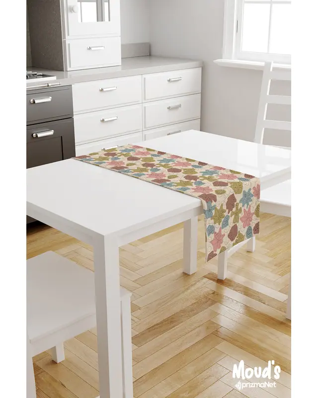 Hope Fell Pattern Printed Suede Table Runner - 2