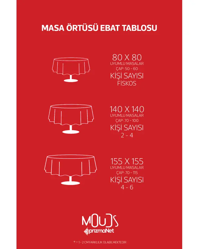 Ho Ho Ho Yılbaşı Desenli Yuvarlak Süet Dertsiz Masa Örtüsü - 6
