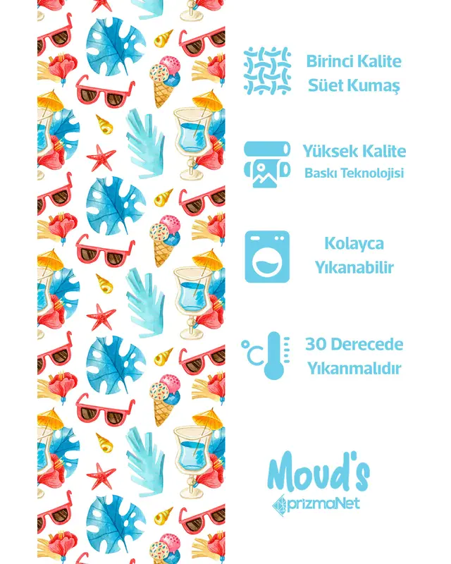 Blue Lemonade And Ice Cream Rectangular Easy-Care Suede-Feel Tablecloth - MS-189 - 2