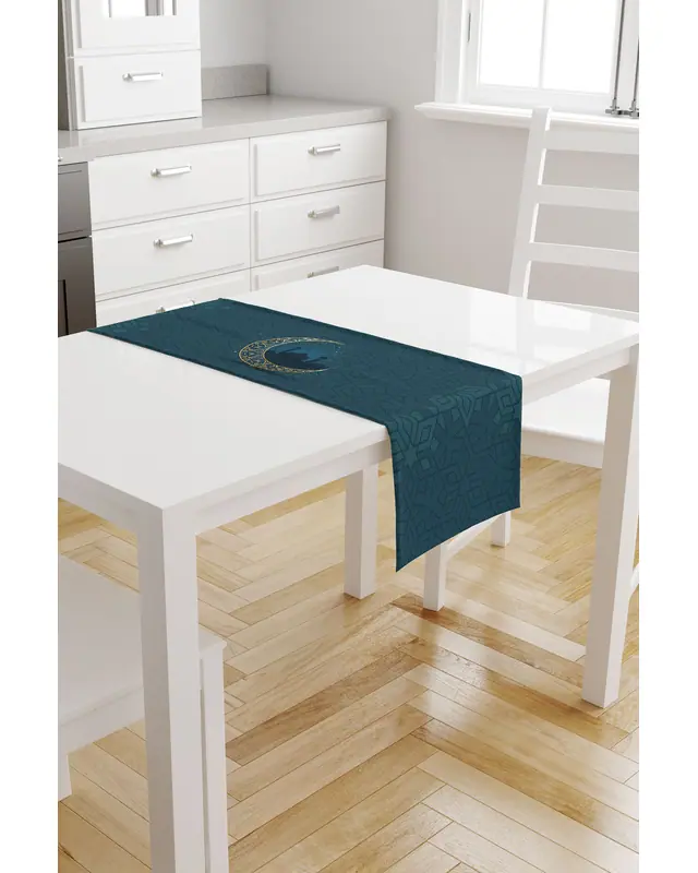 Ramadan Pattern 40X140 Table Runner, Easy-Care Suede Textured Runner, Stain-Resistant Runner - 2
