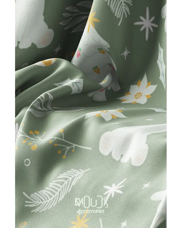 Haki Christmas Pattern Double-Sided Printed Suede Cushion Cover PL1124-4LÜ - 5