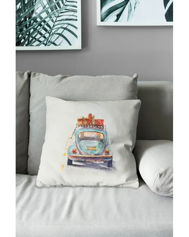 Vosvos-2 Pattern Double-Sided Printed Suede Cushion Cover - 3