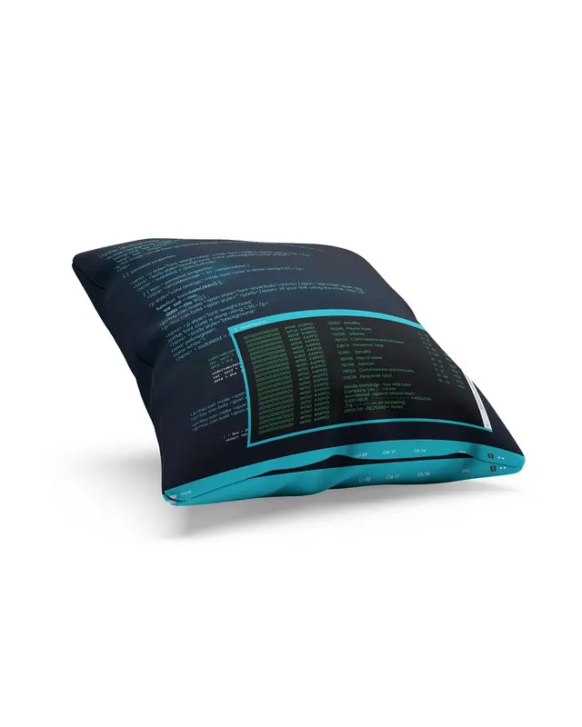 Coder Screen Pattern Double-Sided Printed Suede Cushion Cover - 2