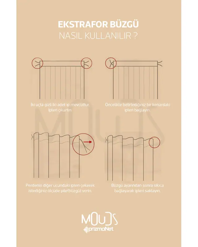 Camomile Daisy Patterned Suede Living Room Decorative Curtain Printed Pencil Pleat - Single Panel - PRD-1040-TK - 4