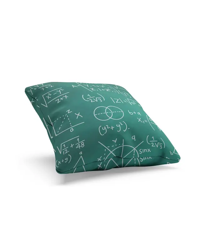 Matematik Pattern Double-Sided Printed Suede Cushion Cover - 2