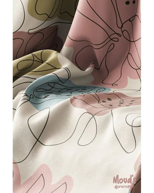 Hope Fell Pattern Printed Suede Table Runner - 4
