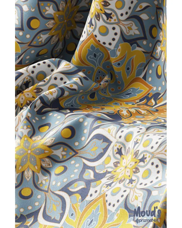 India Pattern 6 Desenli Süet Dertsiz Masa Örtüsü - 3
