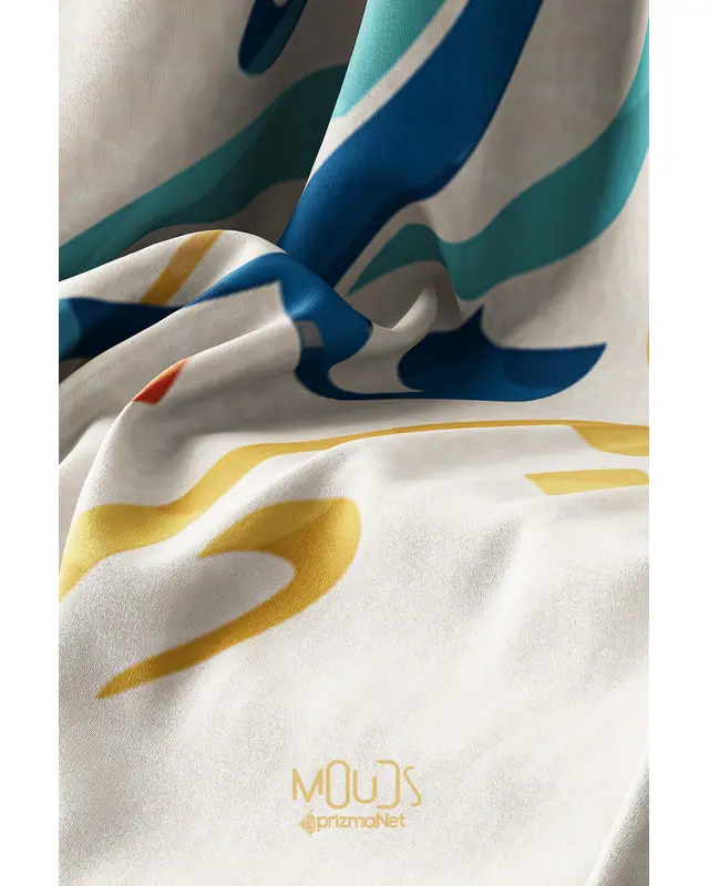 Ramadan Blue Calligraphy Round Easy-Care Suede-Feel Tablecloth - MSY-252 - 7