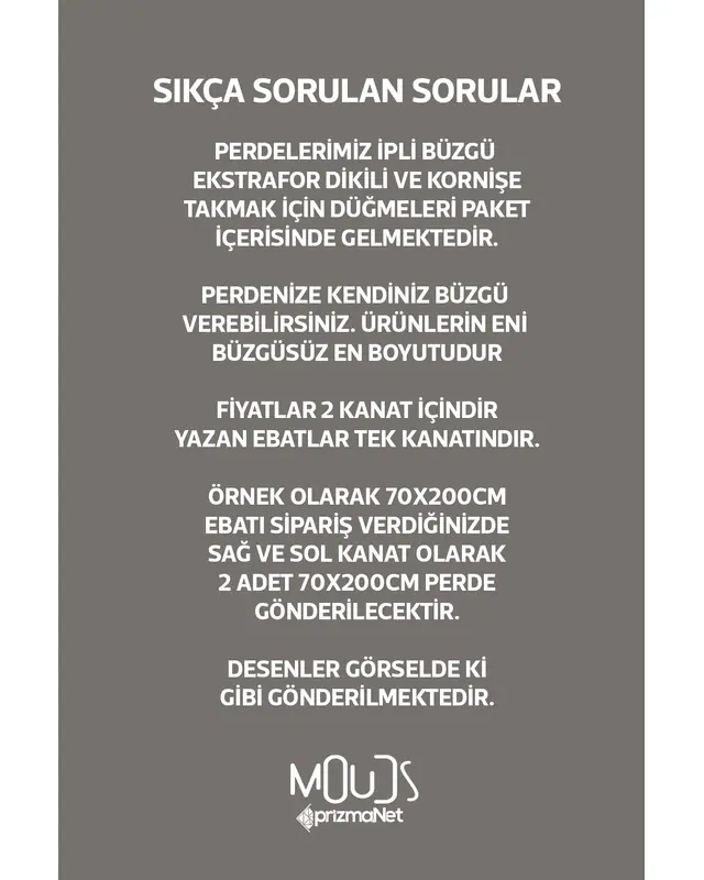 Beyaz Çiçekler Desenli Süet Oturma Odası Salon Fon Perde Baskılı Ekstrafor Büzgü 2 Kanat PRD-1052 - 4