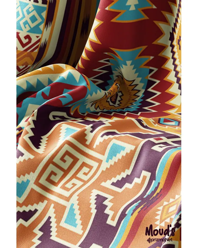 Ethnic Kilim Rectangular Easy-Care Suede-Feel Tablecloth - MS-26 - 3