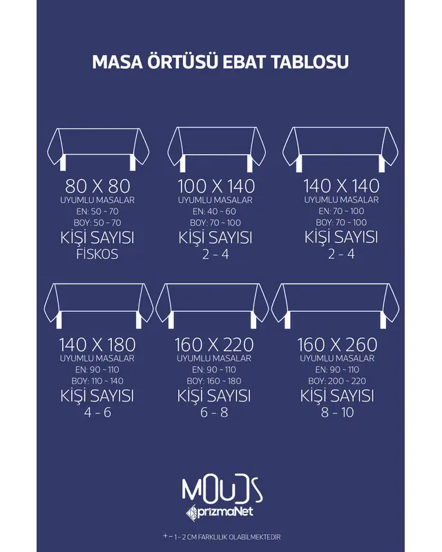 Smoky Grey Ornament Islamic Rectangular Easy-Care Suede-Feel Tablecloth - MS-232 - 3