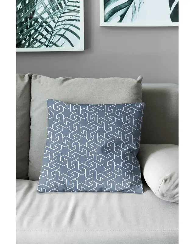 Double-Sided Printed Anatolia Culture Pattern Set of 4 Coordinated Suede Cushion Cover - 6