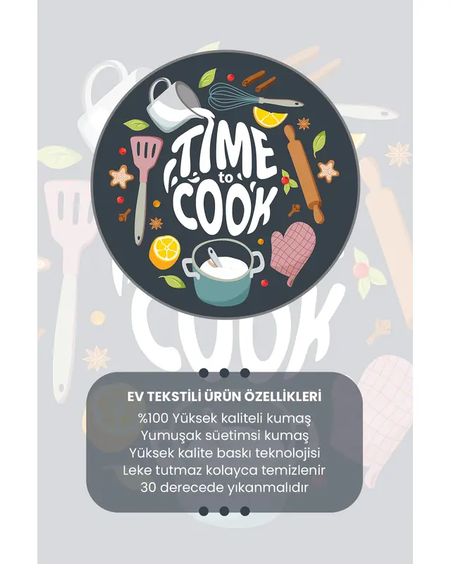 Mother Girl 2 Dining Time Patterned Kitchen Apron, Chef Apron, Child Frontness, Event Front - MTS-02 - 3
