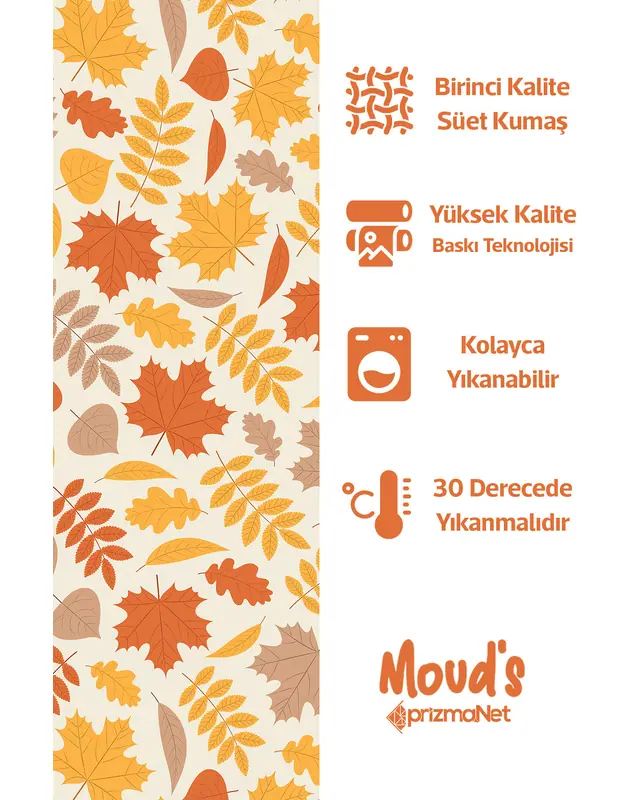 Autumn Leaves Rectangular Easy-Care Suede-Feel Tablecloth - MS-46 - 2