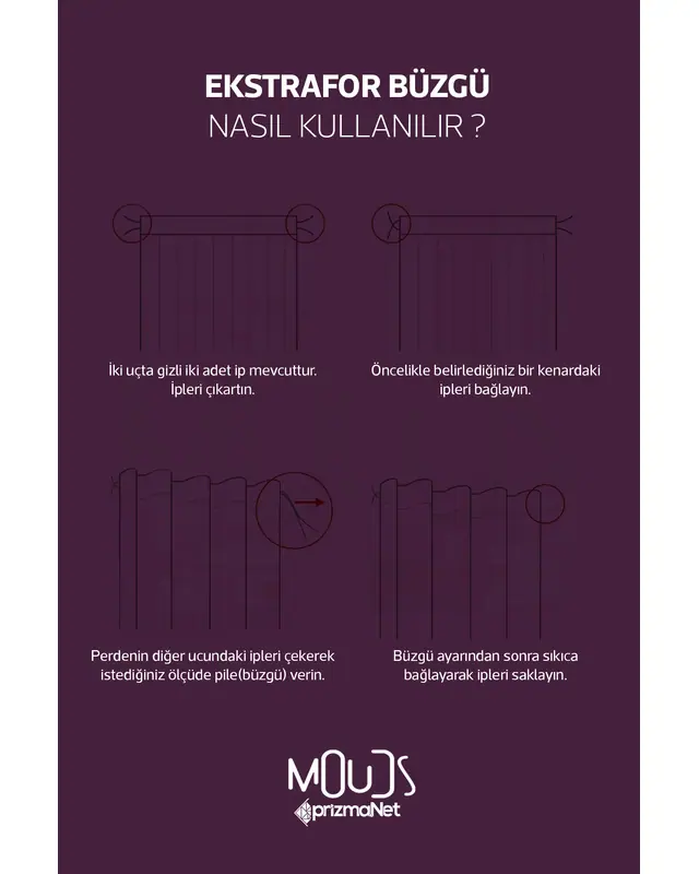 Renkli Mandala Desenli Süet Oturma Odası Salon Fon Perde Baskılı Ekstrafor Büzgü 2 Kanat PRD-1102 - 5