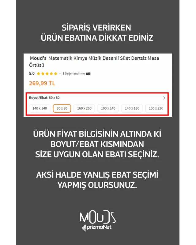Kış Dalları Desenli Yuvarlak Süet Dertsiz Masa Örtüsü - 2