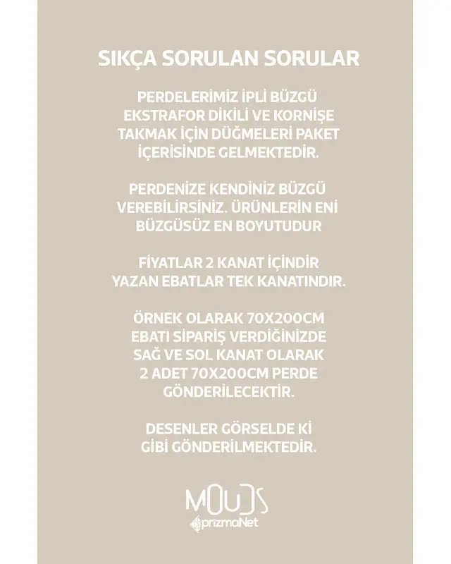 One Line Serisi Desenli Süet Oturma Odası Salon Fon Perde Baskılı Ekstrafor Büzgü 2 Kanat PRD-1047 - 4
