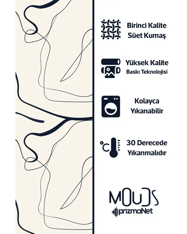 Süet Dokulu Kumaş Omegu 4 Desenli Mutfak Önlüğü, Aşçı Önlüğü, Garson Önlüğü, Restoran Önlük - 2