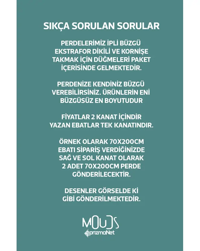 Yeşil Noktalı Desenli Süet Oturma Odası Salon Fon Perde Baskılı Ekstrafor Büzgü 2 Kanat PRD-1069 - 4