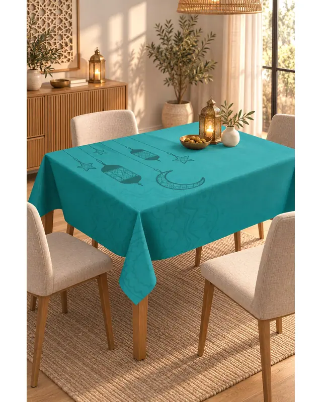Ramadan Rectangular Easy-Care Suede-Feel Tablecloth - MS-289