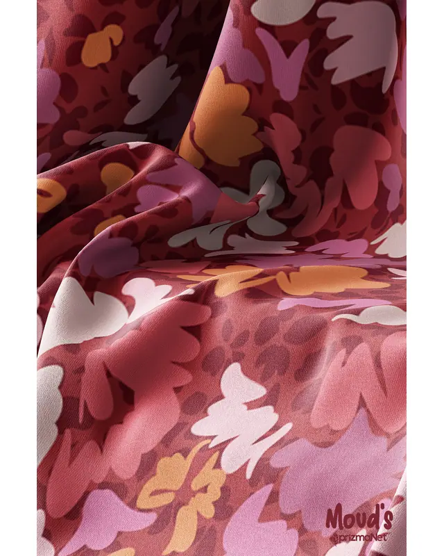 Burgundy 2 Round Easy-Care Suede-Feel Tablecloth - MSY-84 - 3