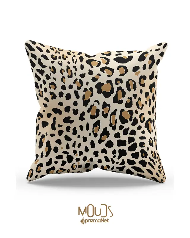 Leopar Pattern Double-Sided Printed Single Cushion Cover - 2