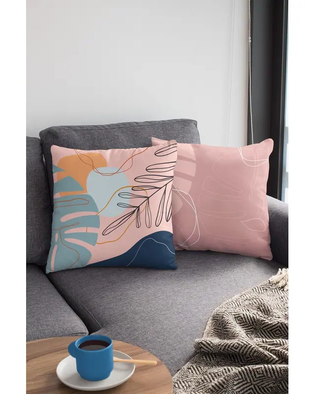 Double-Sided Printed Art Series-2 Pattern Set of 4 Coordinated Suede Cushion Cover - PLG151 - 3