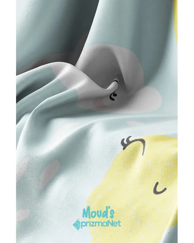 Sleep Patterned Printed Kids' and Baby Room Decorative Curtain - 10 - Set of 2 Panels - PRD-29 - 5