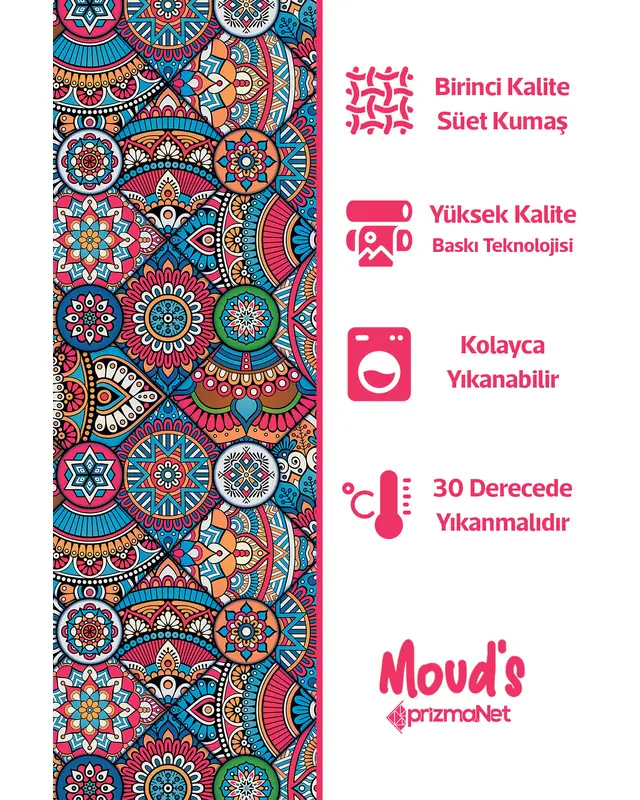 Anatolia 10 Desenli Baskılı Süet Runner Masa Örtüsü - 3