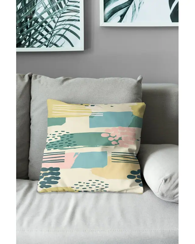 Green Garden-3 Pattern Double-Sided Printed Suede Cushion Cover - 3