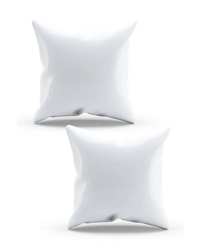 Double-Sided White Set of 2 Suede Cushion Cover - PL1120