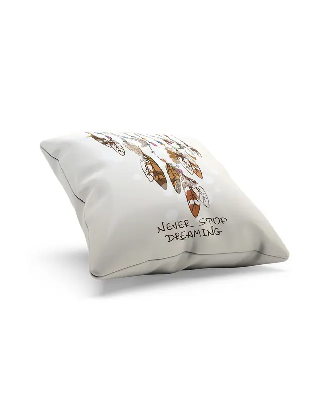 Kızılderili Pattern Double-Sided Printed Suede Cushion Cover - 2