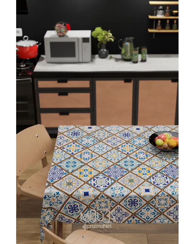 Ramadan Ethnic Rectangular Easy-Care Suede-Feel Tablecloth - MS-249 - 4