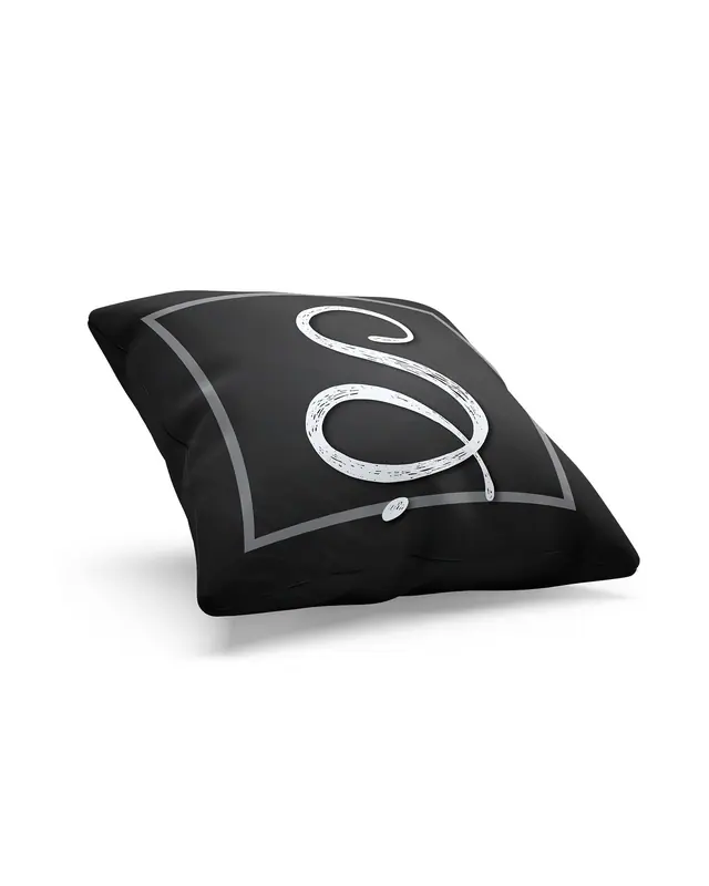 Ş Letter Pattern Double-Sided Printed Suede Cushion Cover - 2