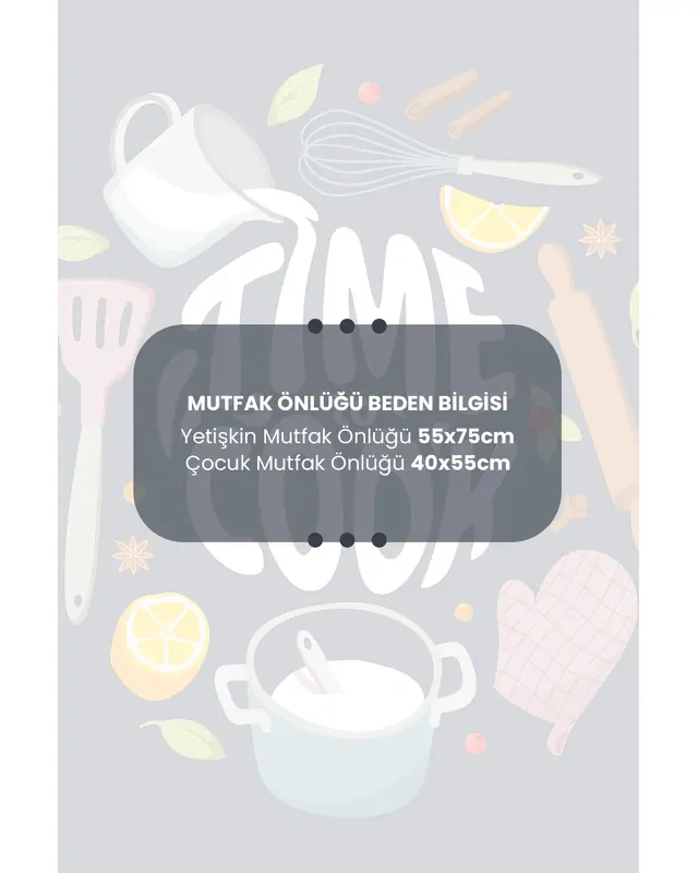 Mother Girl 2 Dining Time Patterned Kitchen Apron, Chef Apron, Child Frontness, Event Front - MTS-02 - 4
