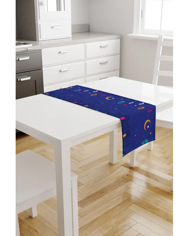 Ramadan Pattern 40X140 Table Runner, Easy-Care Suede Textured Runner, Stain-Resistant Runner - 3