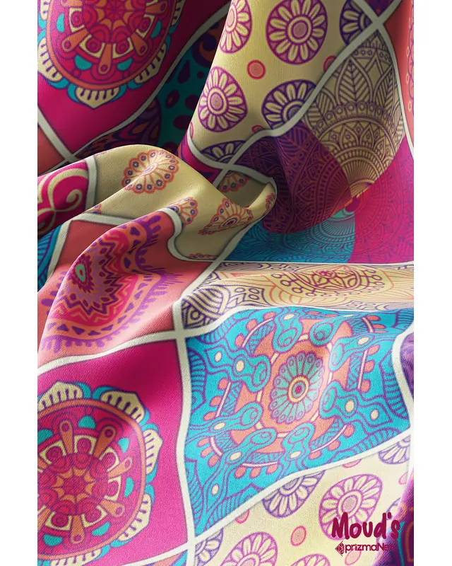 Anatolia 3 Pattern Printed Suede Table Runner - 4