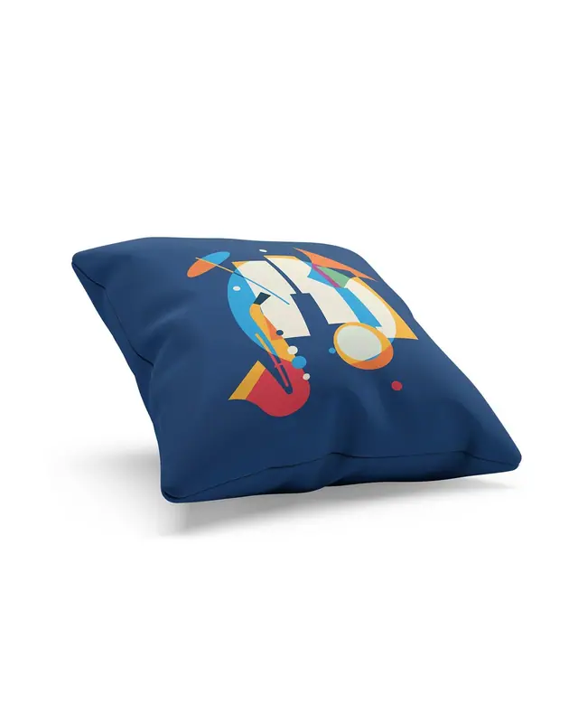 Jazz Pattern Double-Sided Printed Suede Cushion Cover - 2