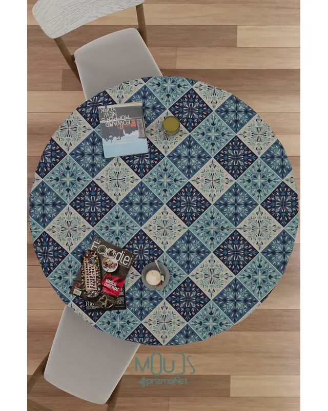 Ramadan Islamic Round Easy-Care Suede-Feel Tablecloth - MSY-259 - 2