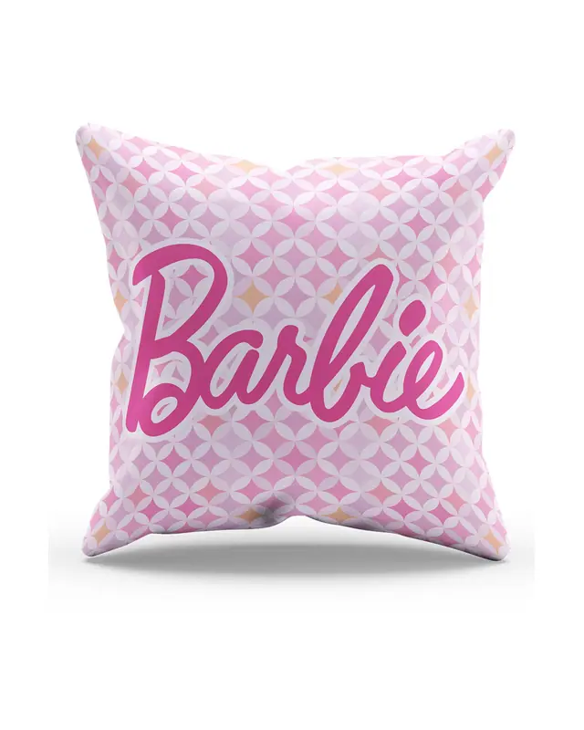 Double-Sided Printed Barbie Pattern Set of 4 Coordinated Suede Cushion Cover - PLG205 - 3