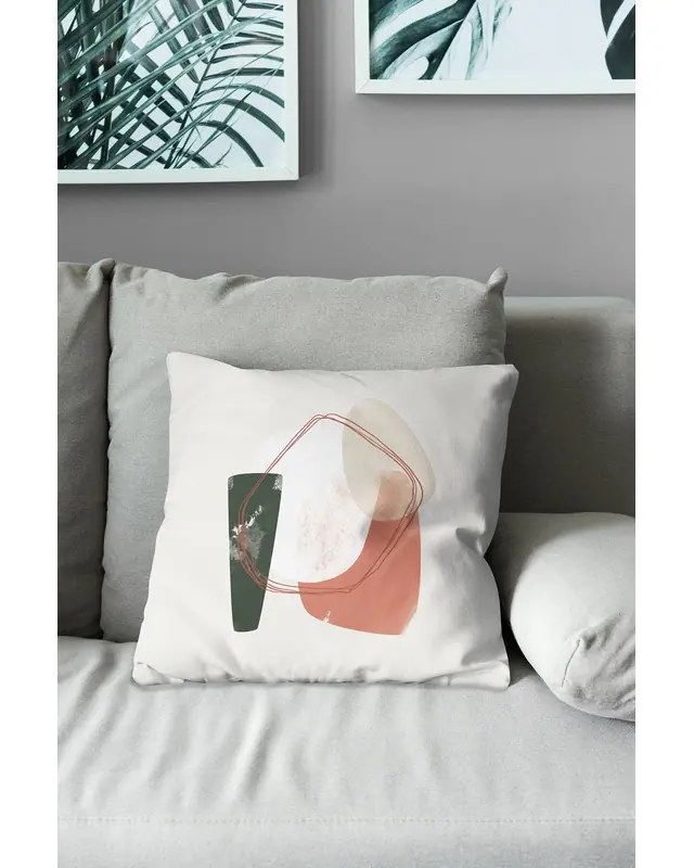 Double-Sided Printed Soft Stone Pattern Set of 4 Coordinated Suede Cushion Cover - 6