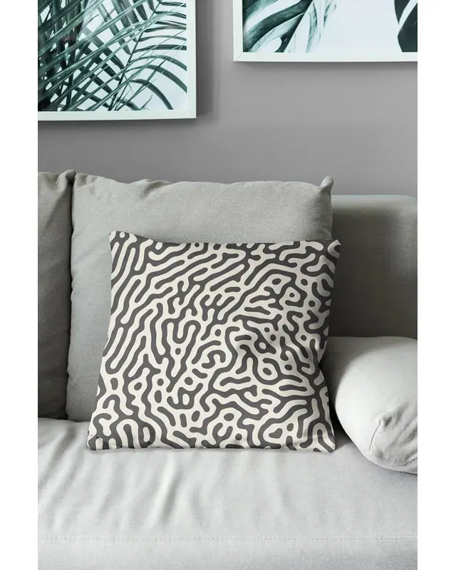 Alley-2 Pattern Double-Sided Printed Suede Cushion Cover - 3